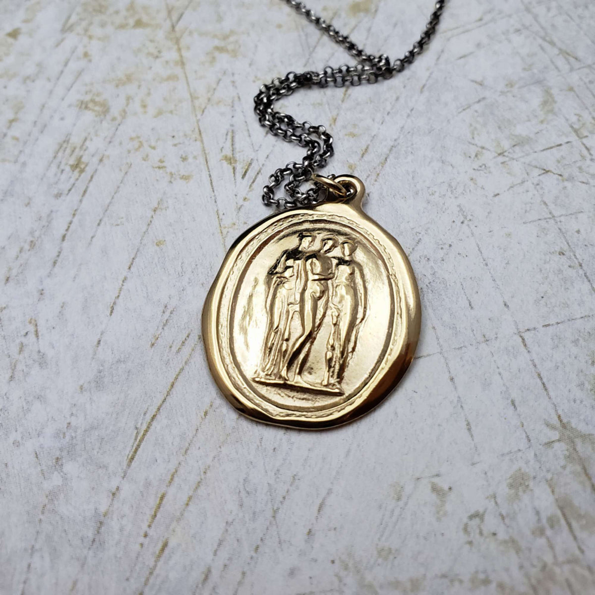 The 3 Graces - Charm, Beauty, Creativity in Gold Vermeil