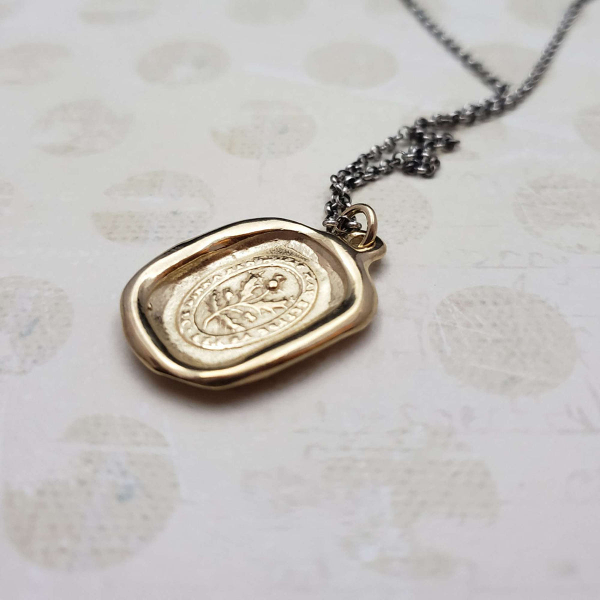 Thistle - &#39;Believe in yourself&#39; in Gold Vermeil