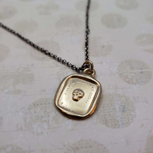 Skull Memento Mori Necklace in Gold Vermeil