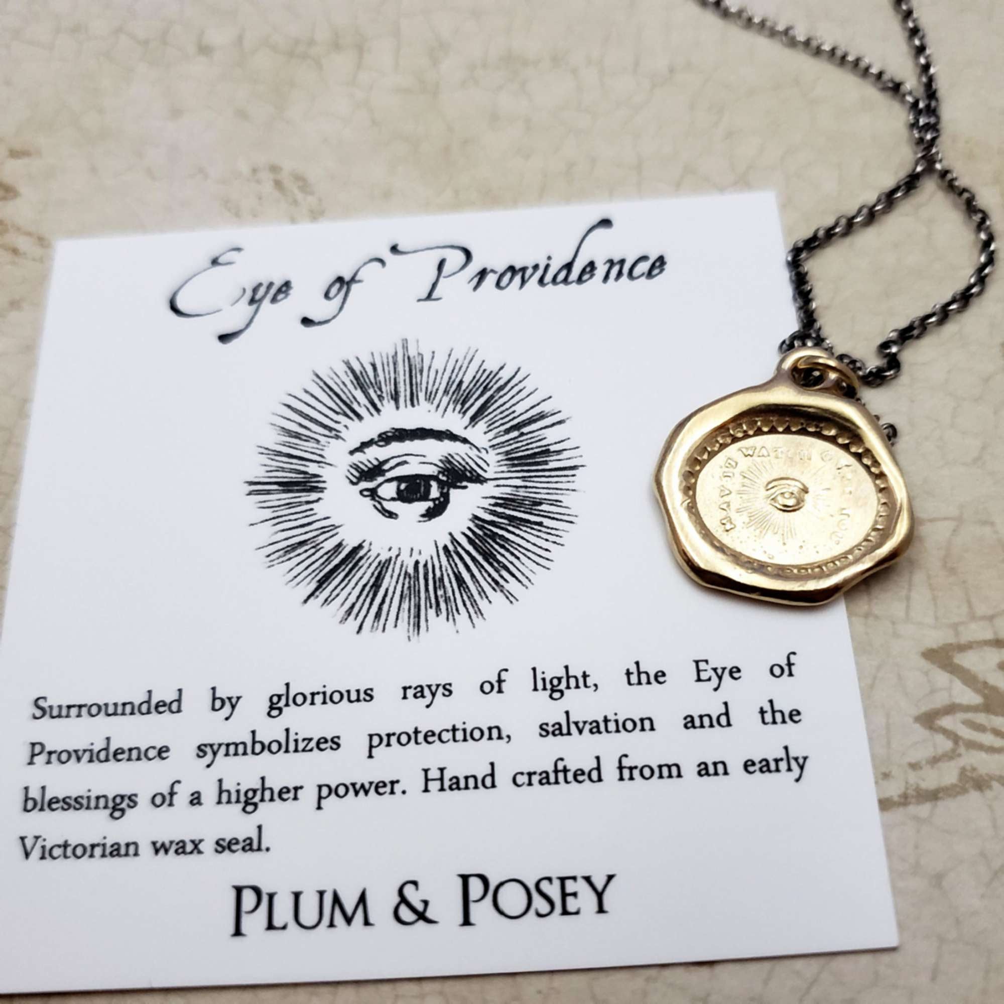 Eye of Providence Necklace in Gold Vermeil