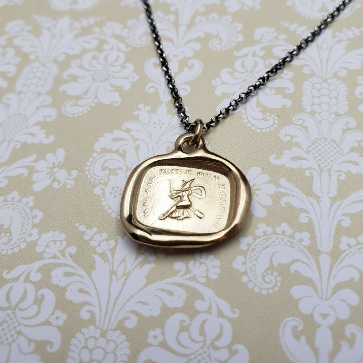 Witch - &#39;We all have our Hobbies&#39; in Gold Vermeil