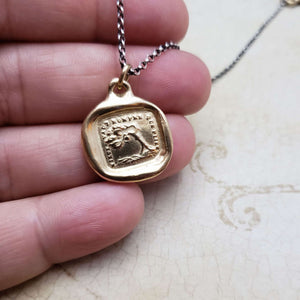 Oak Strength Necklace - 'Bend Don't Break'  in Gold Vermeil