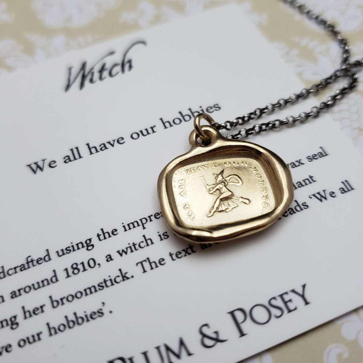 Witch - &#39;We all have our Hobbies&#39; in Gold Vermeil