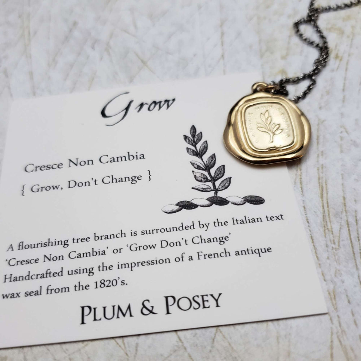 Tree - Grow, don&#39;t change in Gold Vermeil