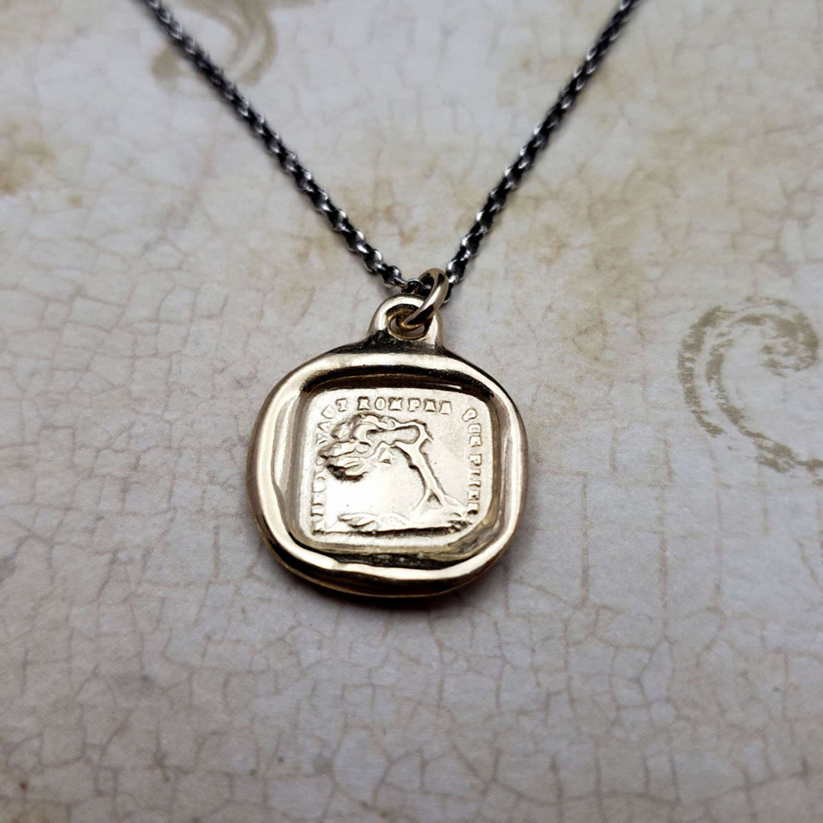 Oak Strength Necklace - 'Bend Don't Break'  in Gold Vermeil
