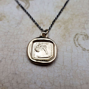 Oak Strength Necklace - 'Bend Don't Break'  in Gold Vermeil
