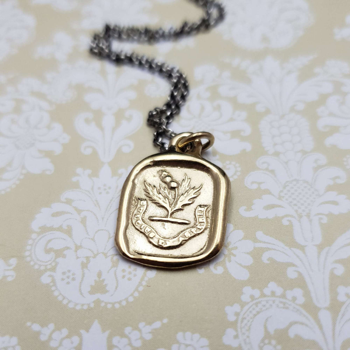 Scottish Thistle in Gold Vermeil