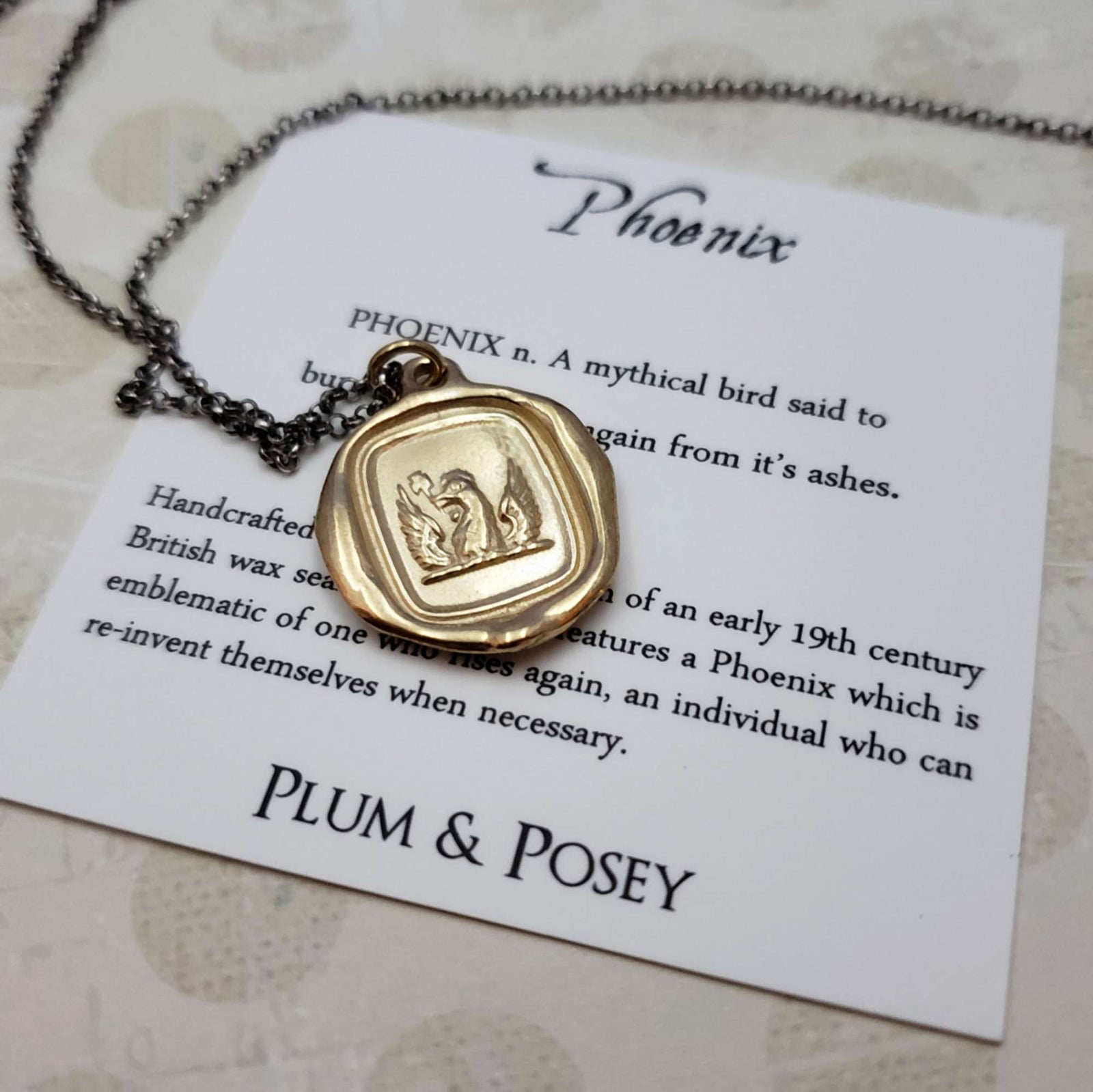 Phoenix necklace in Gold Vermeil