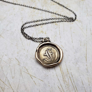 Initial F in Bronze