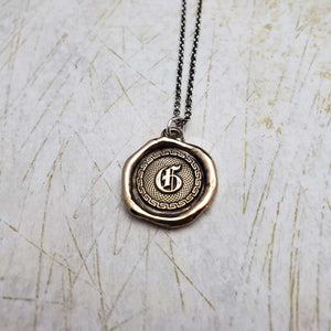 Letter G in Bronze
