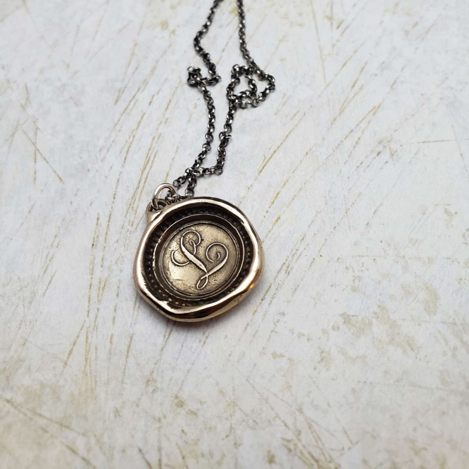 Letter L in Bronze