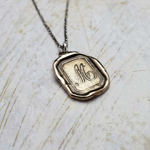 Letter M in Bronze