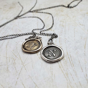 Letter N in Bronze