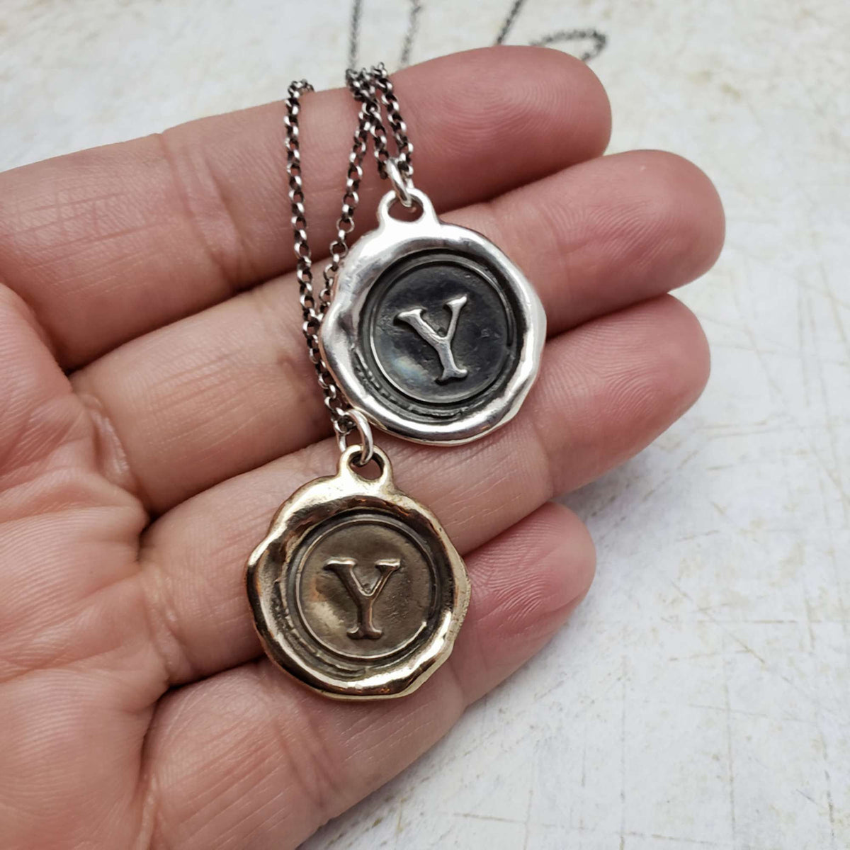 Initial Y in Bronze