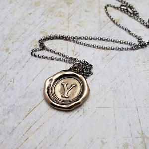 Initial Y in Bronze