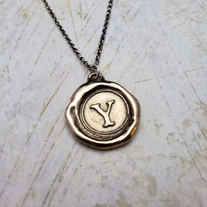 Initial Y in Bronze