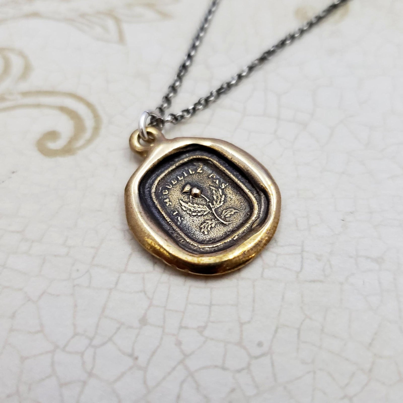 Scottish Thistle - Do Not Forget Me - Dinna Forget in bronze