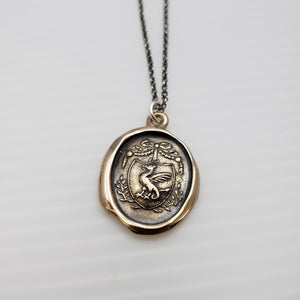 Dragons Crest Protection Necklace in Bronze