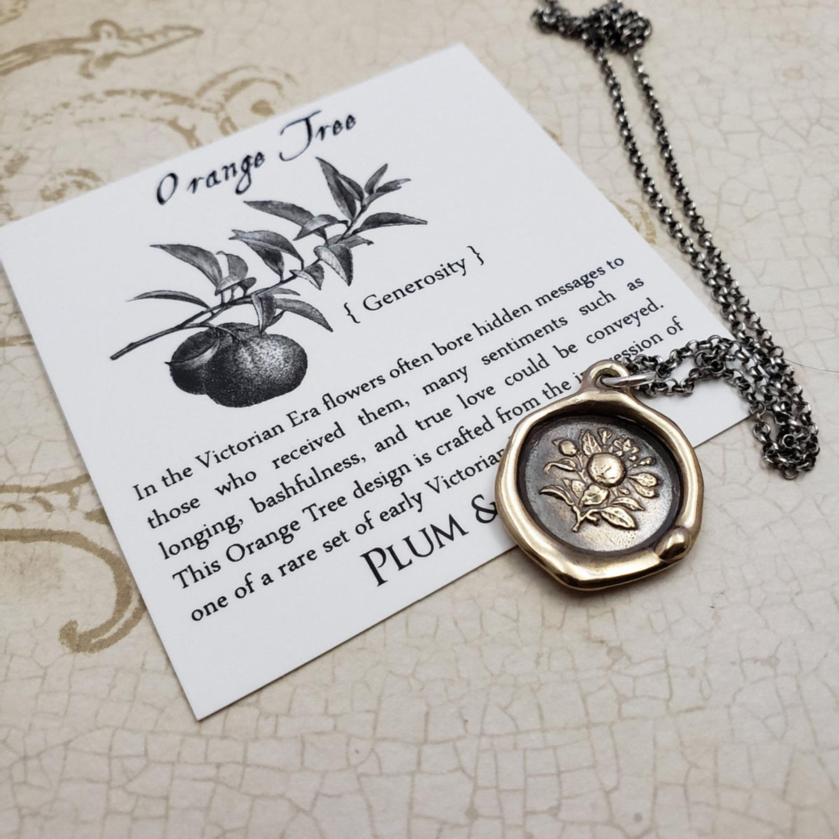 Orange Blossom Necklace in Bronze