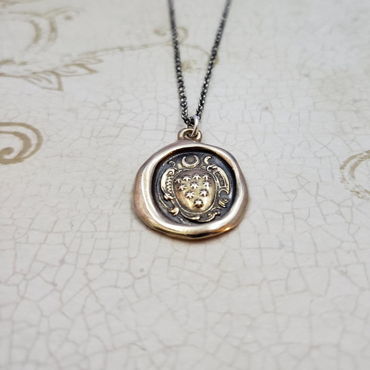 Moon &amp; Stars in bronze