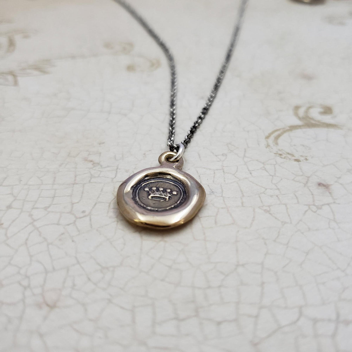 Crown Pendant in Bronze