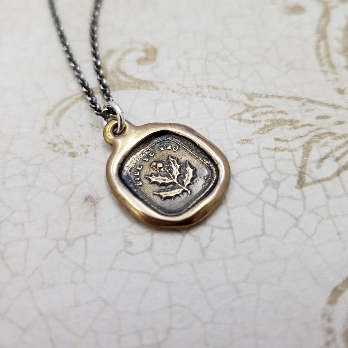 Scottish Thistle &#39;Bide Your Time&#39; Necklace in Bronze