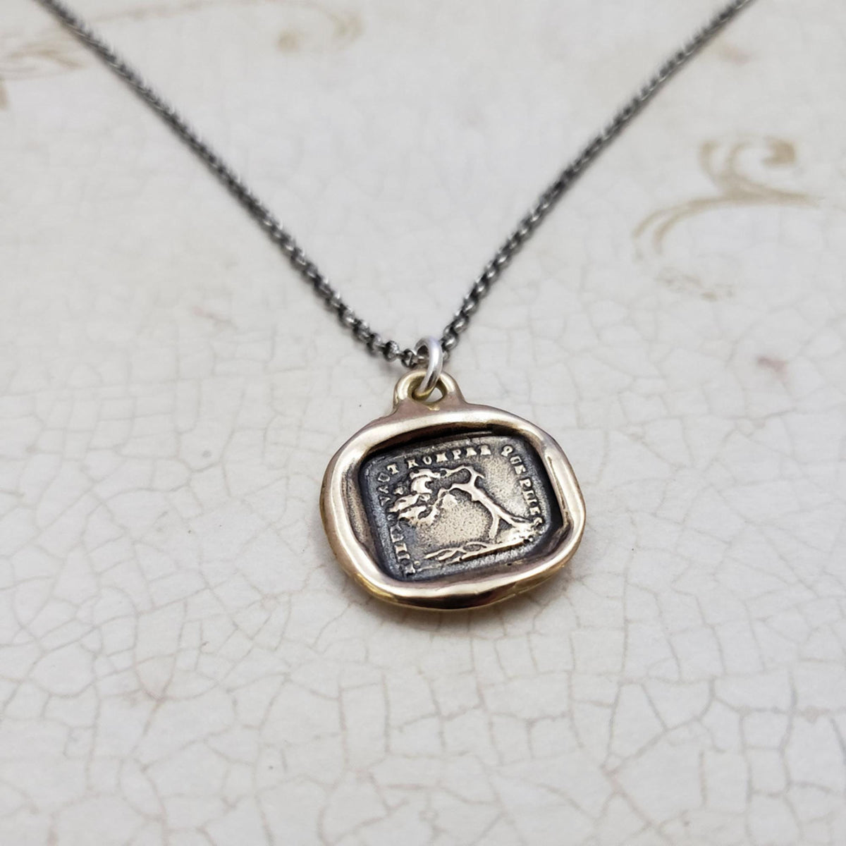 Strength Oak Tree Necklace in Bronze