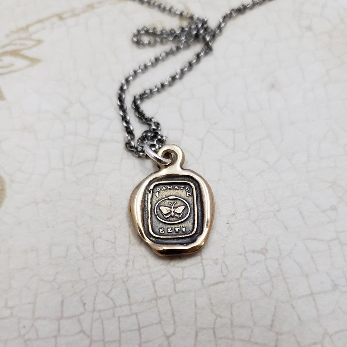 Butterfly &amp; Ouroboros in Bronze