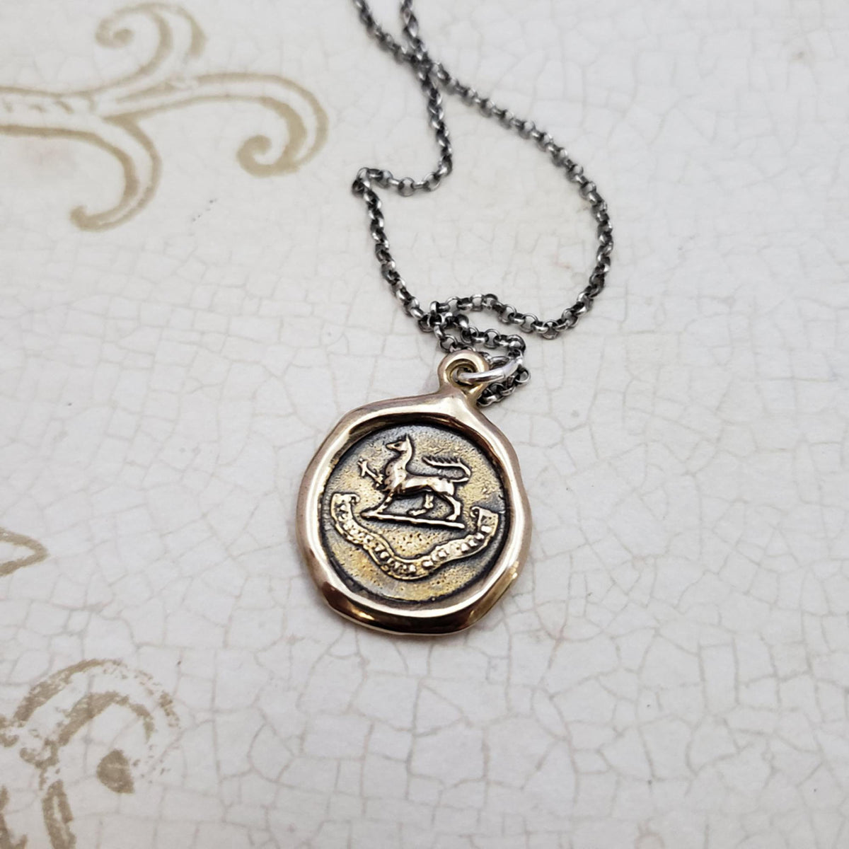 Gryphon - God is my tower of strength in Bronze