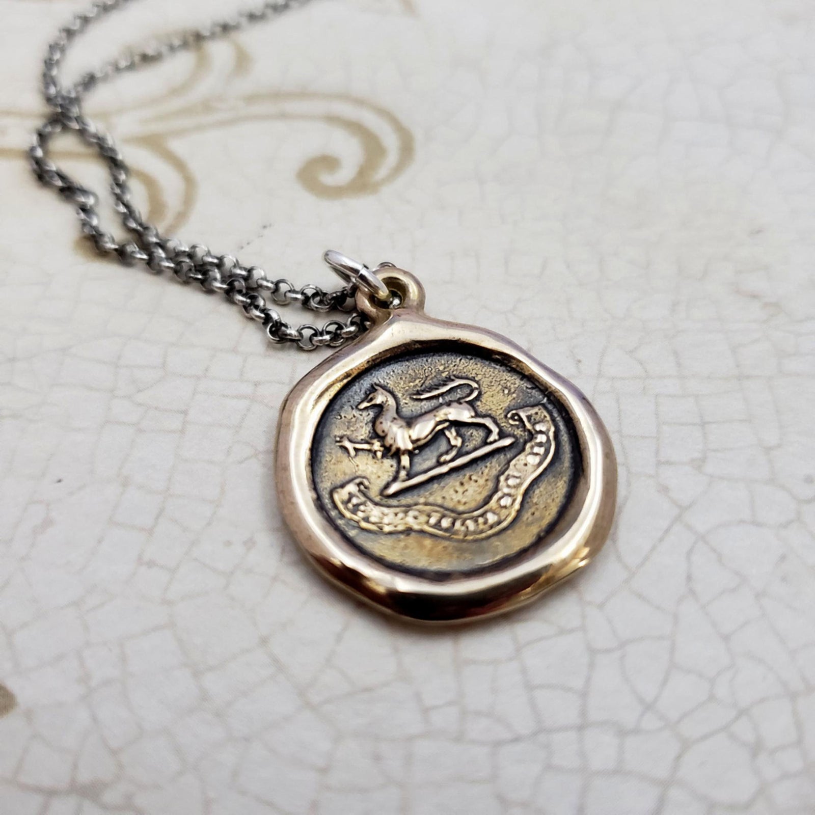 Gryphon - God is my tower of strength in Bronze