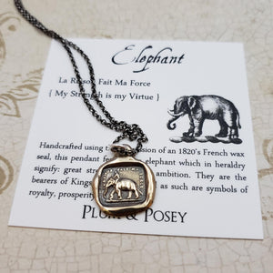 Elephant  - My Strength is my Virtue in Bronze