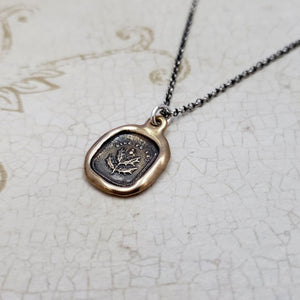Scottish Thistle 'Bide Your Time' Necklace in Bronze