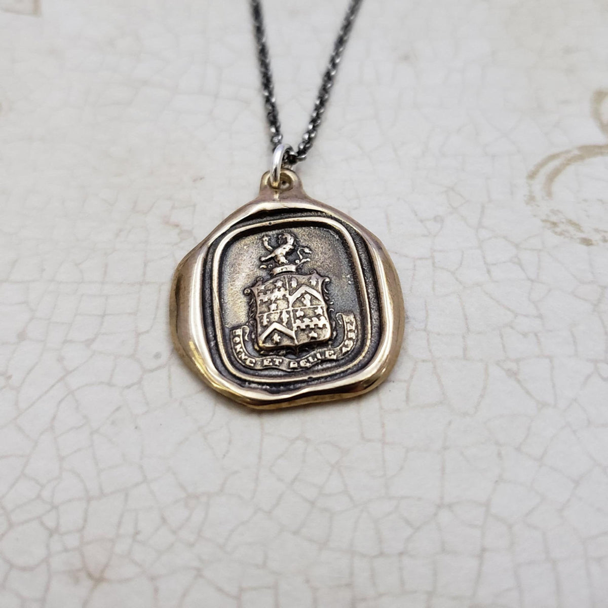 Lion Crest - &#39;Good and beautiful enough&#39; in Bronze