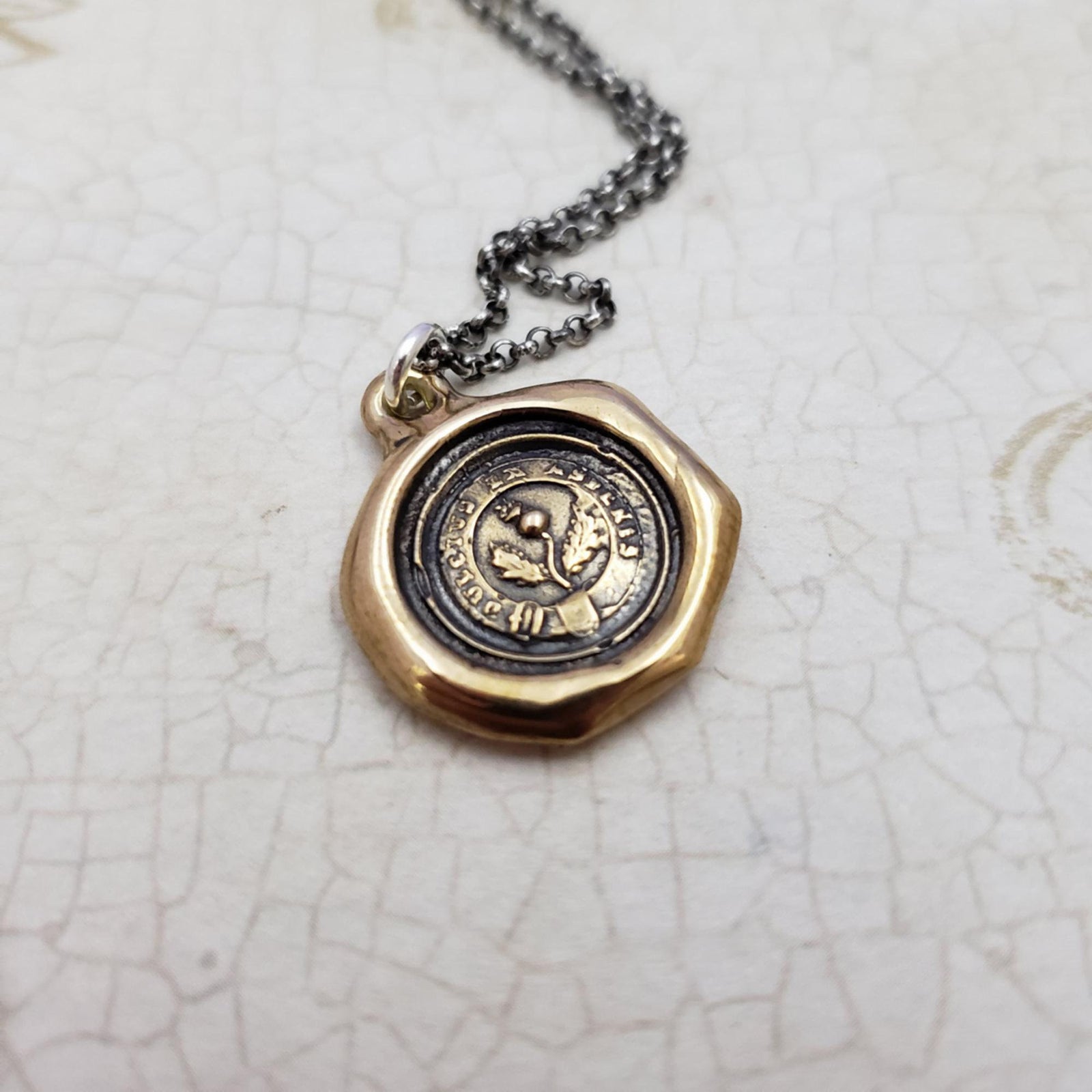 Thistle - Sweeter after Difficulties Pendant in Bronze