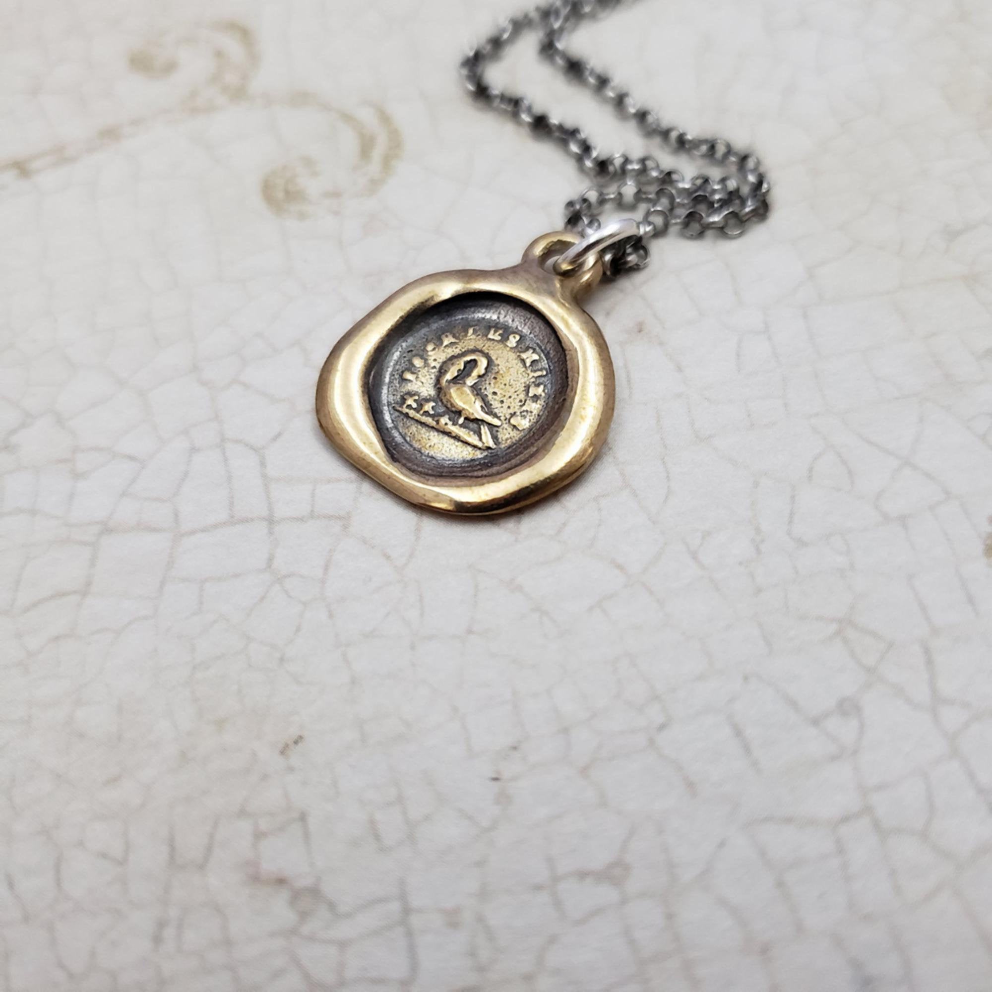 Motherhood Wax Seal Pendant in Bronze