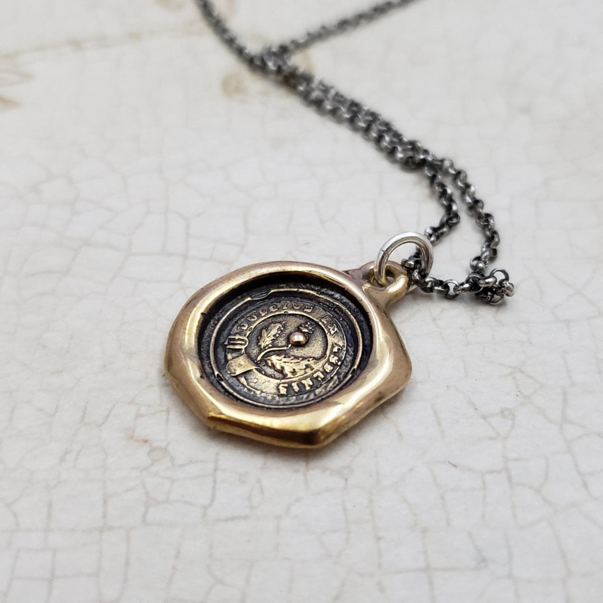 Thistle - Sweeter after Difficulties Pendant in Bronze