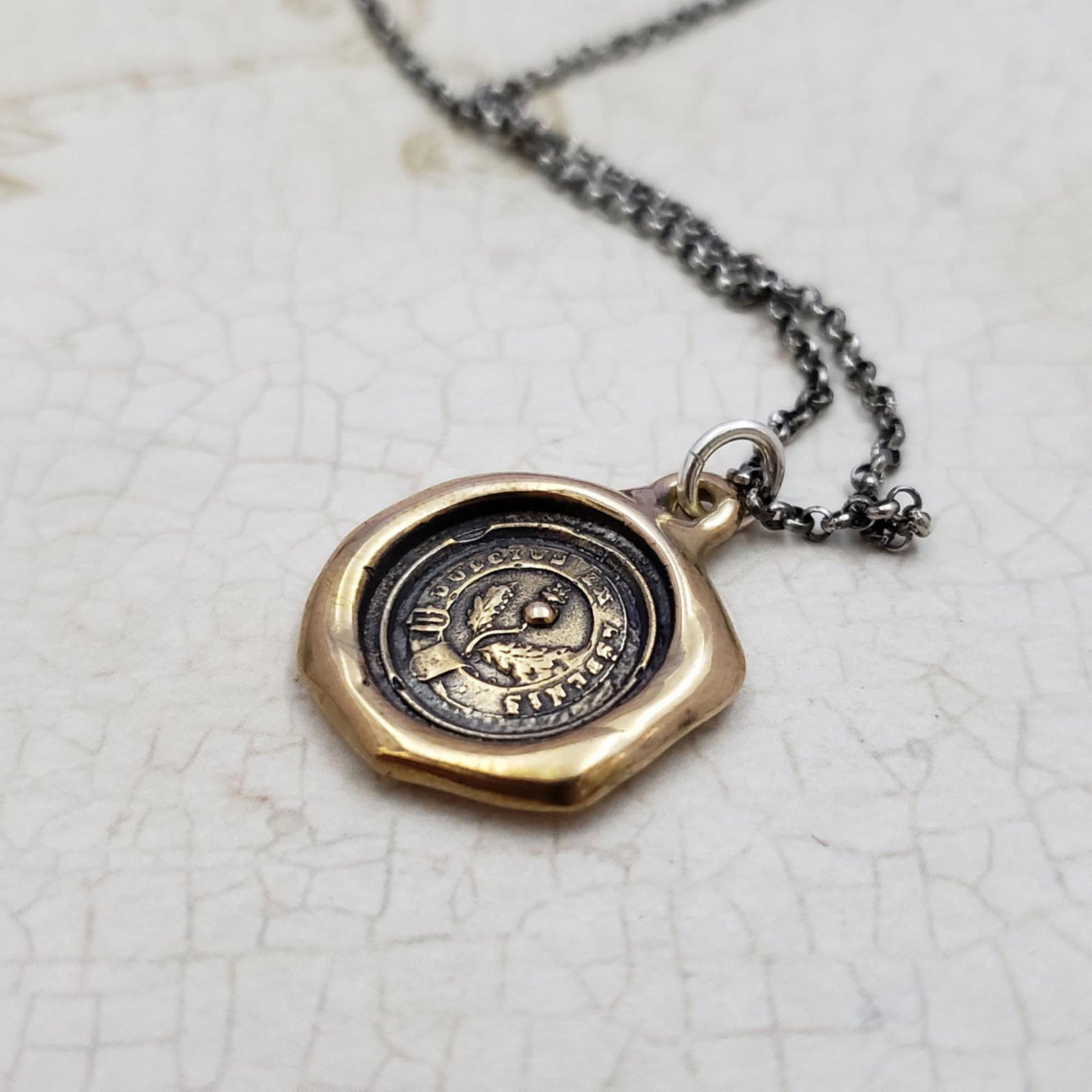 Thistle - Sweeter after Difficulties Pendant in Bronze