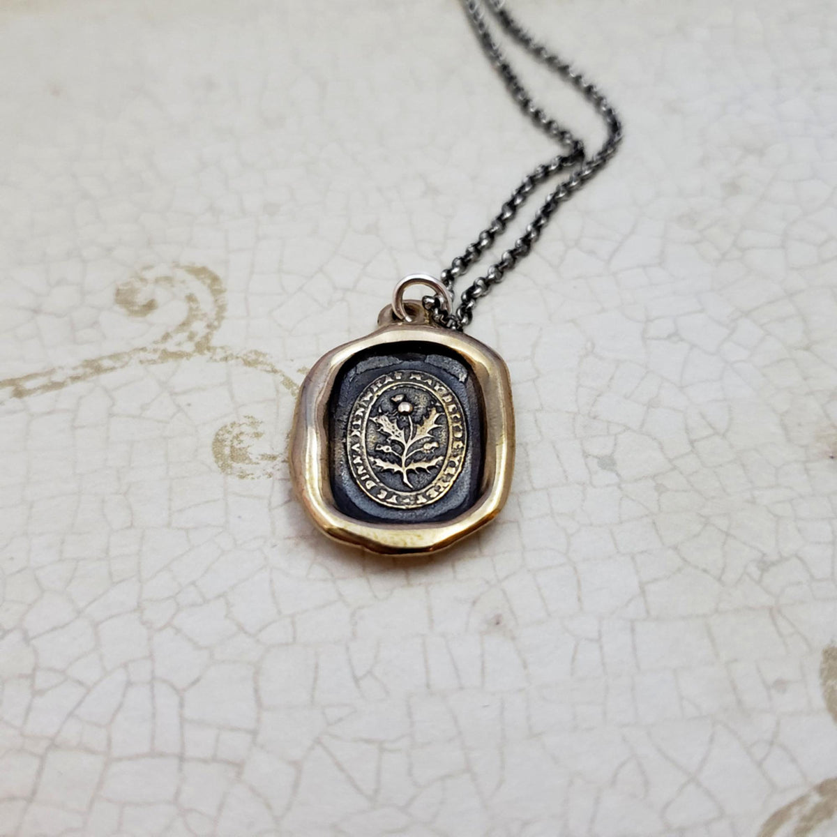 Thistle - &#39;Believe in yourself&#39; in Bronze