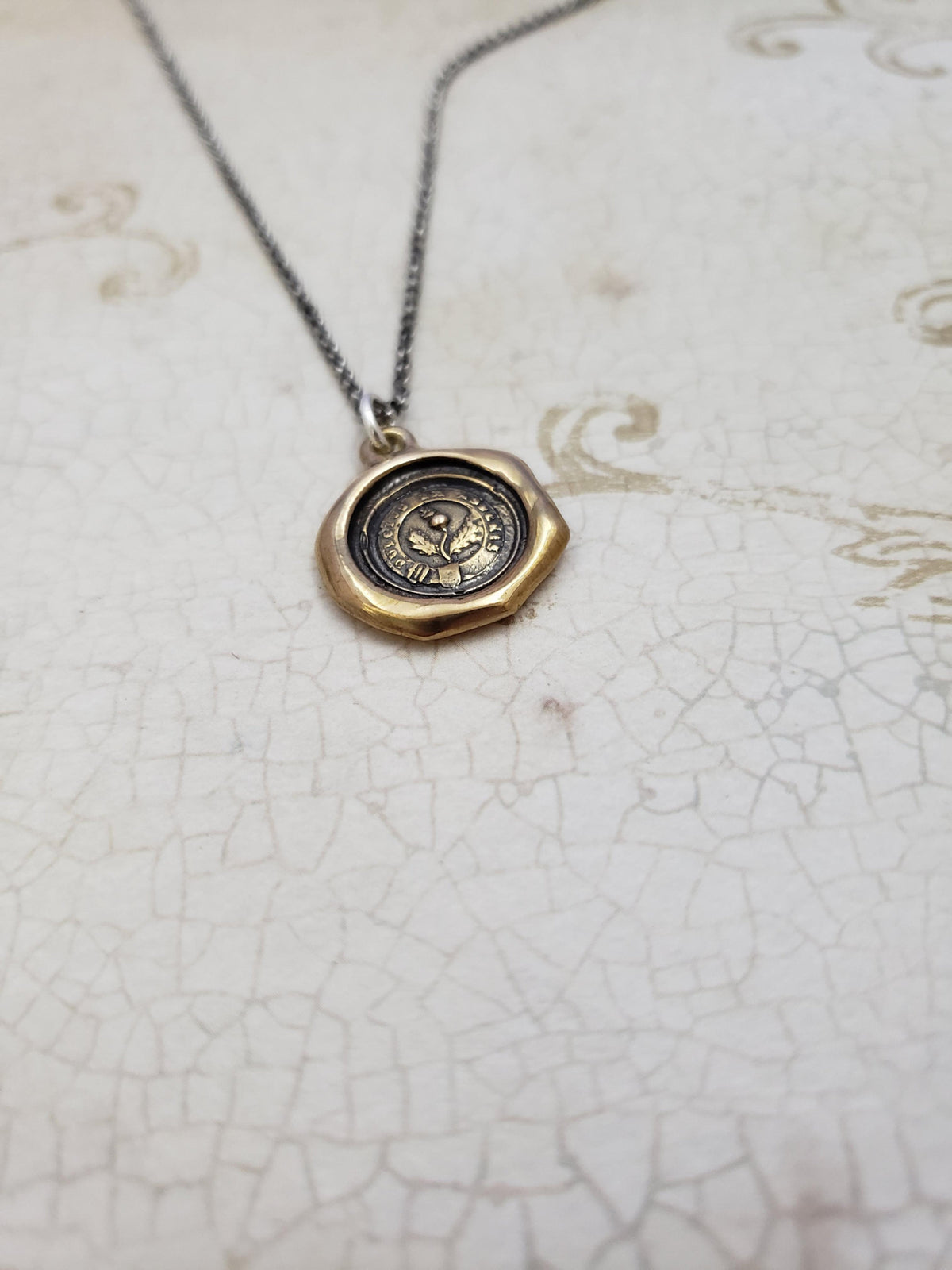 Thistle - Sweeter after Difficulties Pendant in Bronze