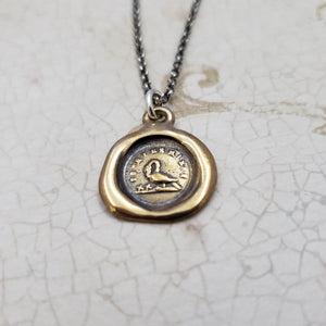 Motherhood Wax Seal Pendant in Bronze
