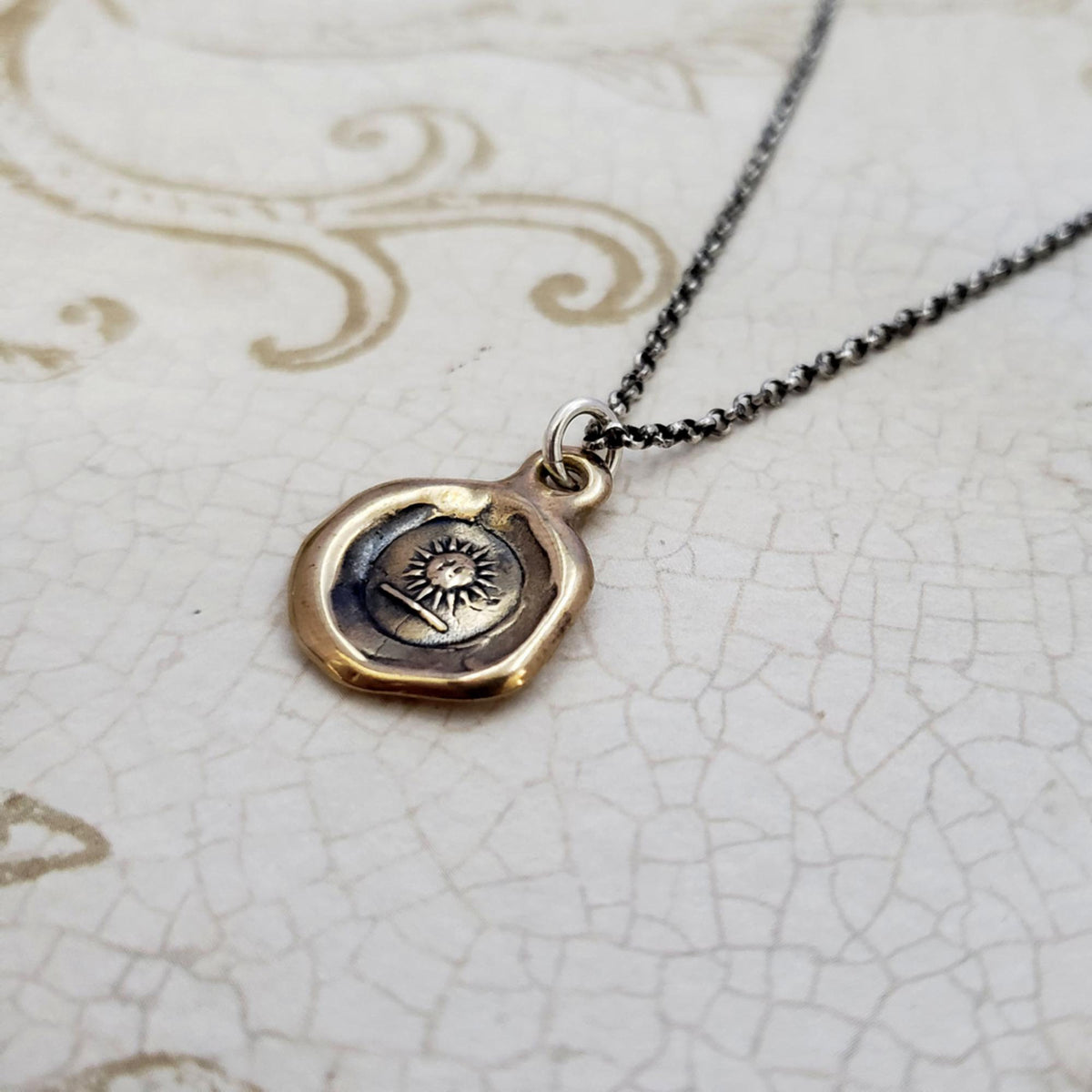Victorian Sun Pendant in Bronze