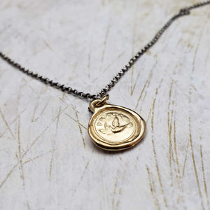 Peace Dove Necklace in Gold Vermeil