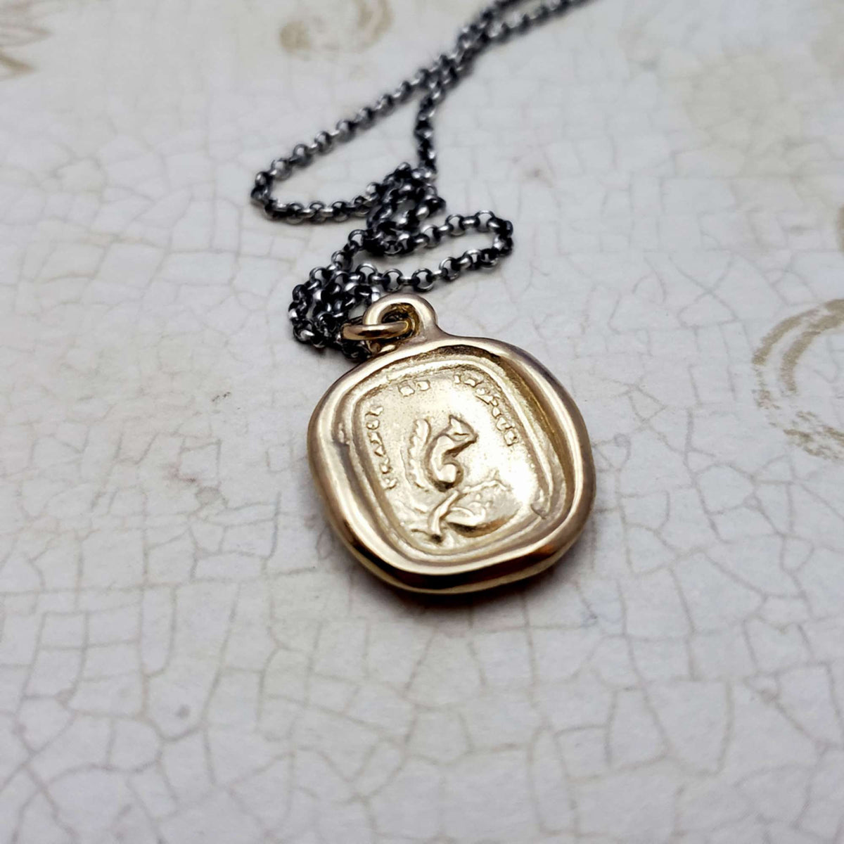 Squirrel - Look Within - Break and Behold in Gold Vermeil