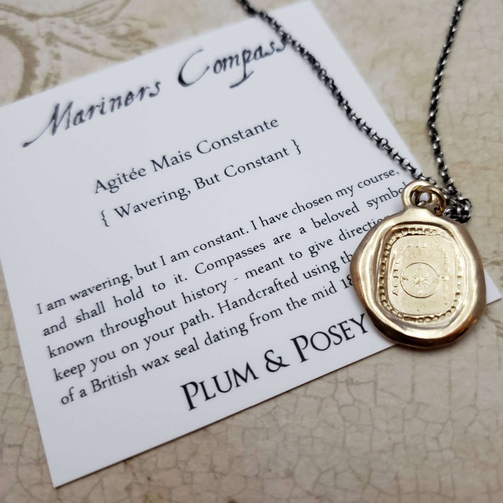 Mariners Compass in Gold Vermeil