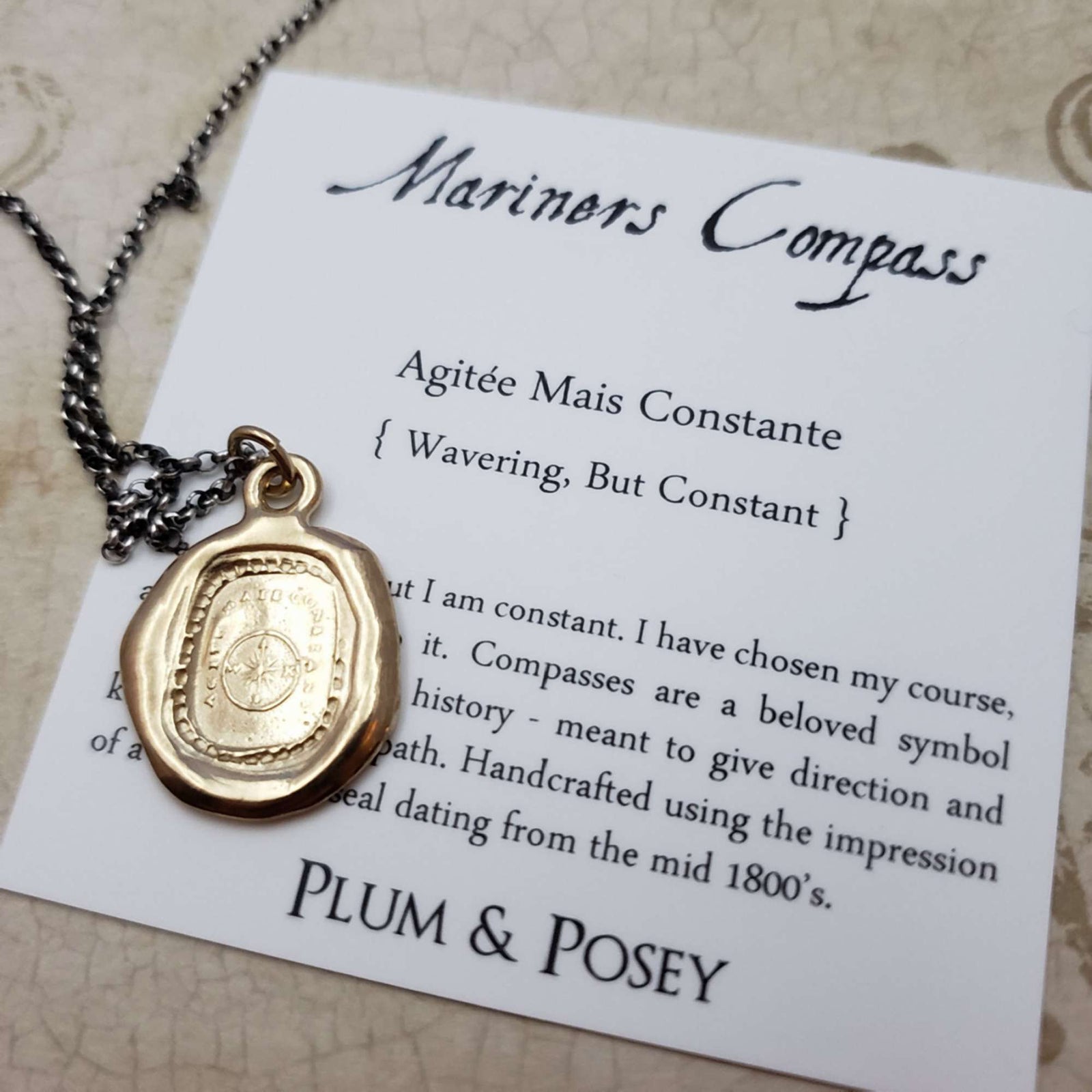 Mariners Compass in Gold Vermeil