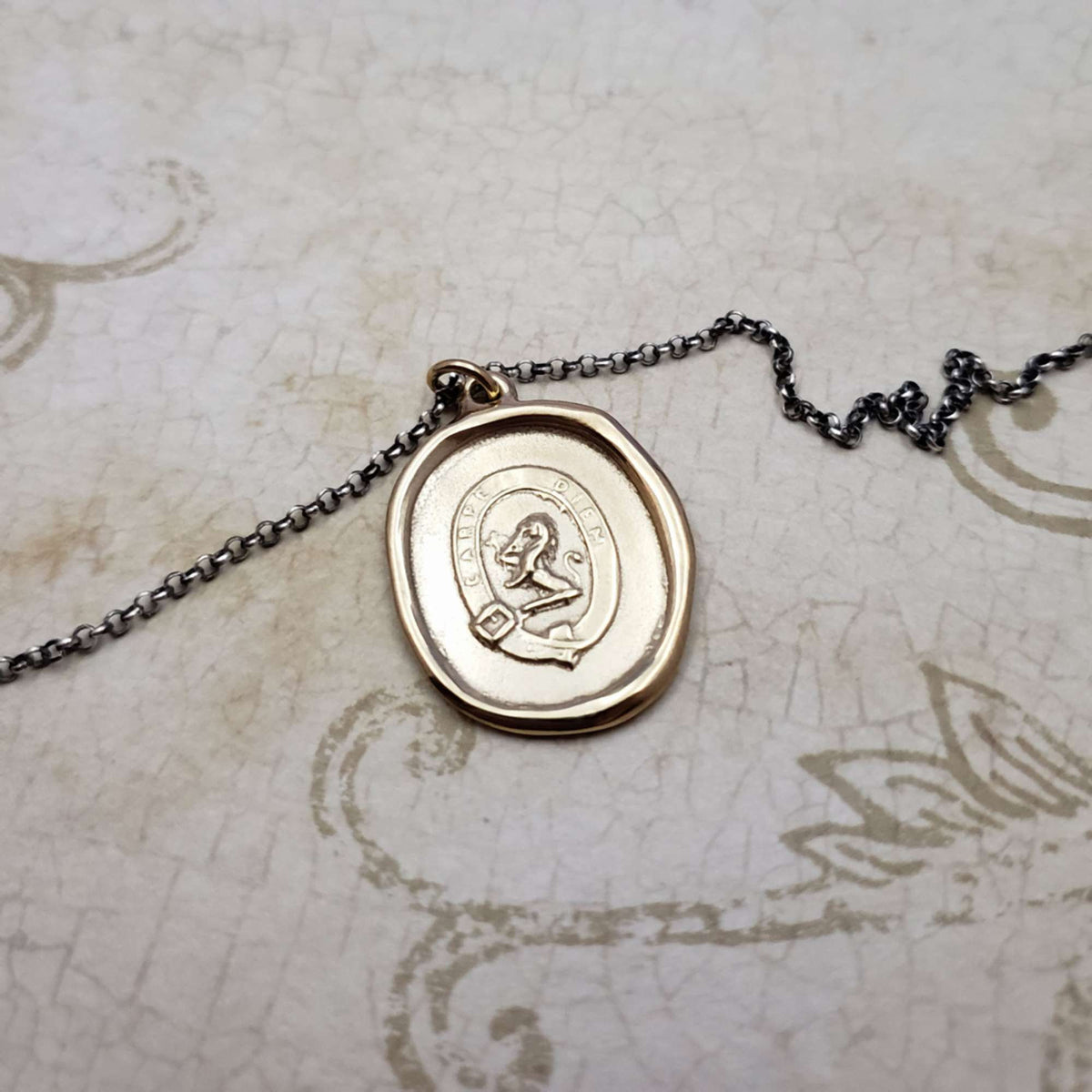 Lion - Carpe Diem in Gold Vermeil