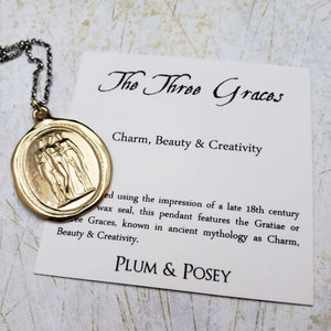 The 3 Graces - Charm, Beauty, Creativity in Gold Vermeil