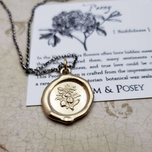 Peony - Bashfulness Necklace in Gold Vermeil