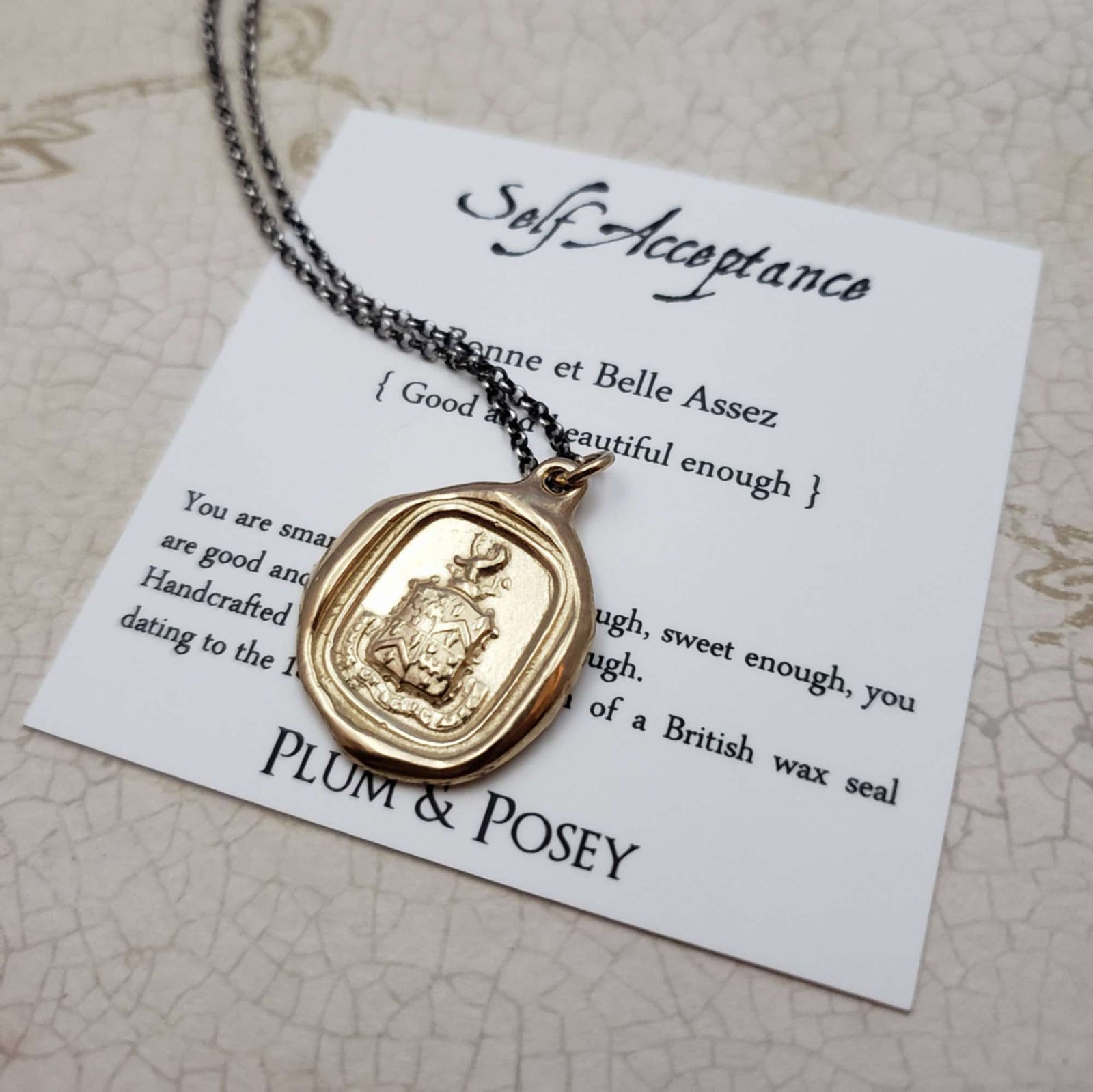 Good and beautiful enough - Self Acceptance Lion in Gold Vermeil