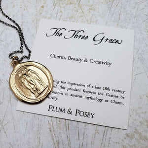 The 3 Graces - Charm, Beauty, Creativity in Gold Vermeil